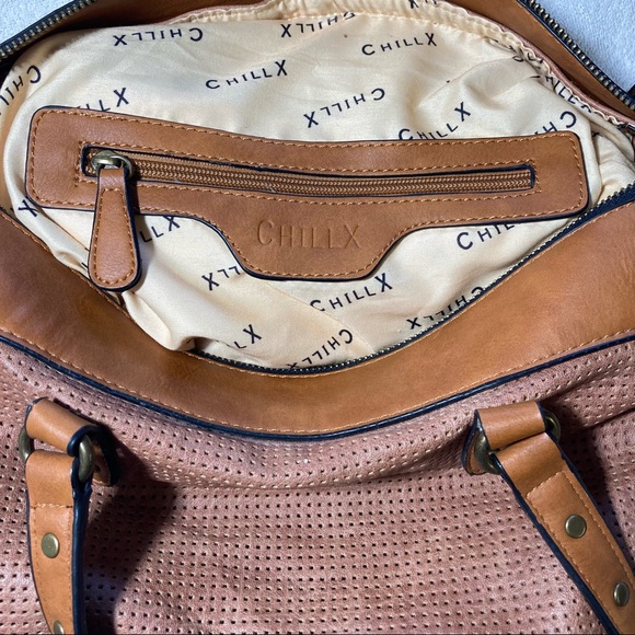 ChillX Large Leather Bag Purse with chain - Picture 6 of 9